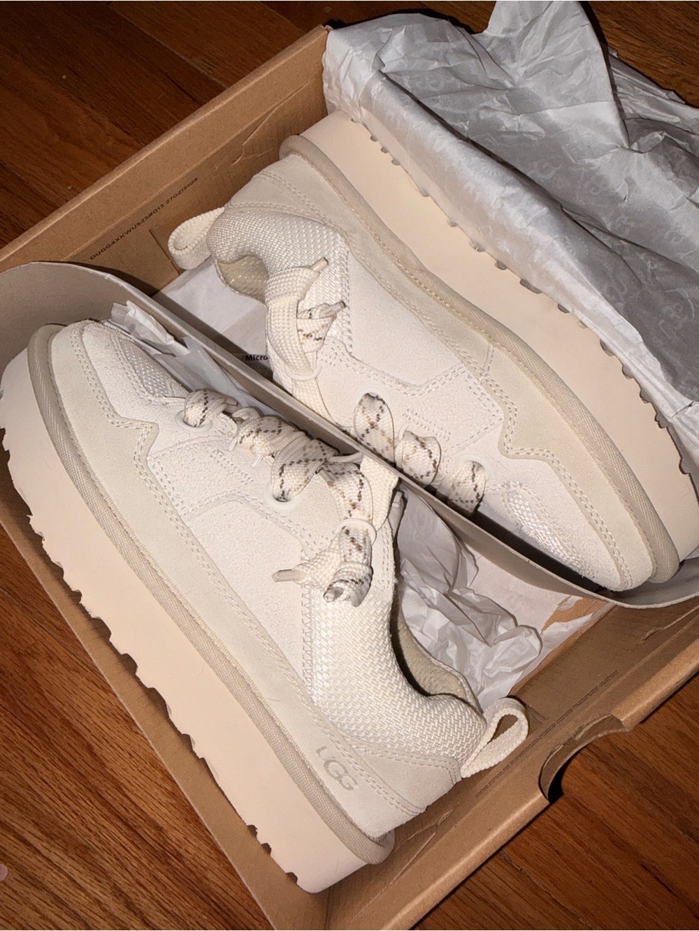 UGG Lowmel Platform Sneakers - Textured Lace-Up Trainers